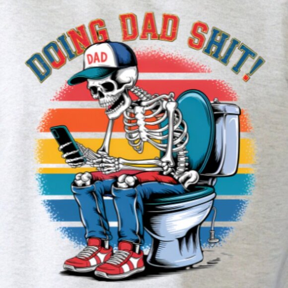 Doing Dad Stuff NEW Father's Day grey crewneck sweatshirt - Picture 2 of 2